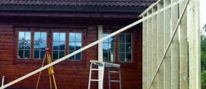 reisverk på tilbygg